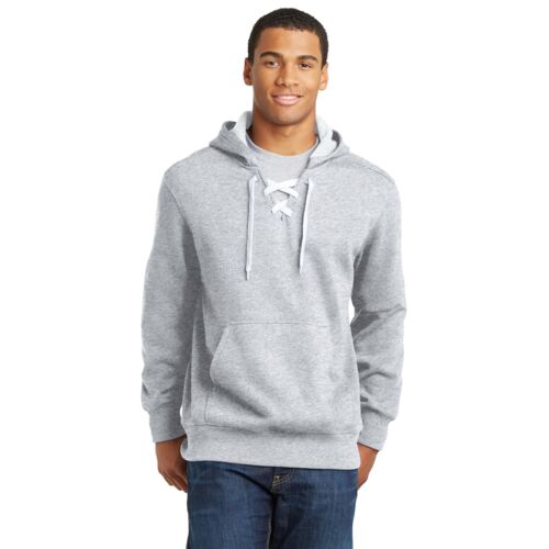Lace Up Pullover Hooded Sweatshirt Thumbnail