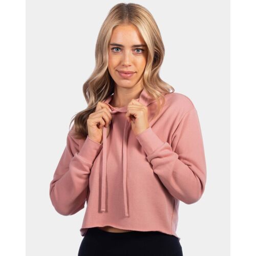 Women's Laguna Sueded Raw Edge Crop Hoodie Thumbnail